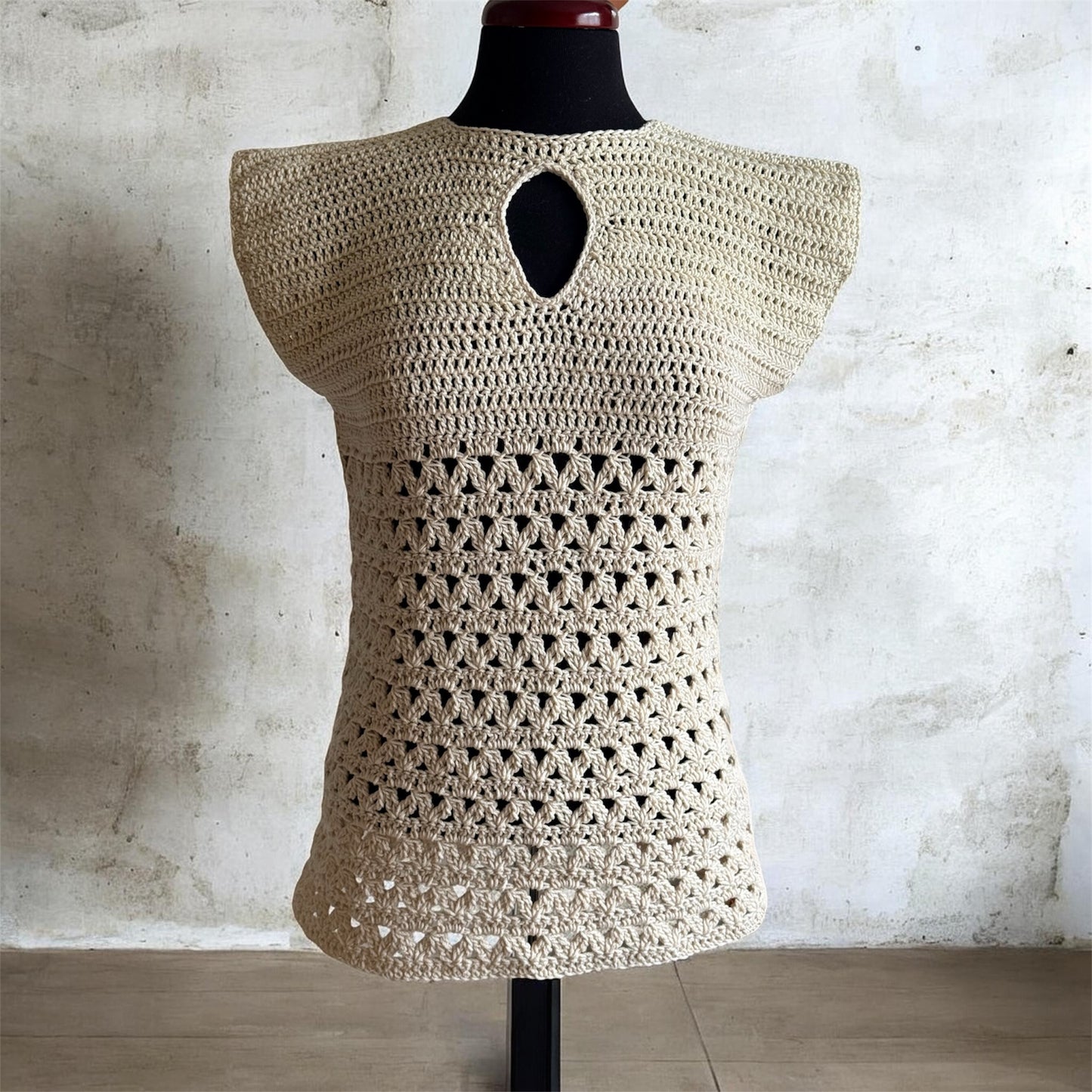 Front view — straight silhouette with lace body